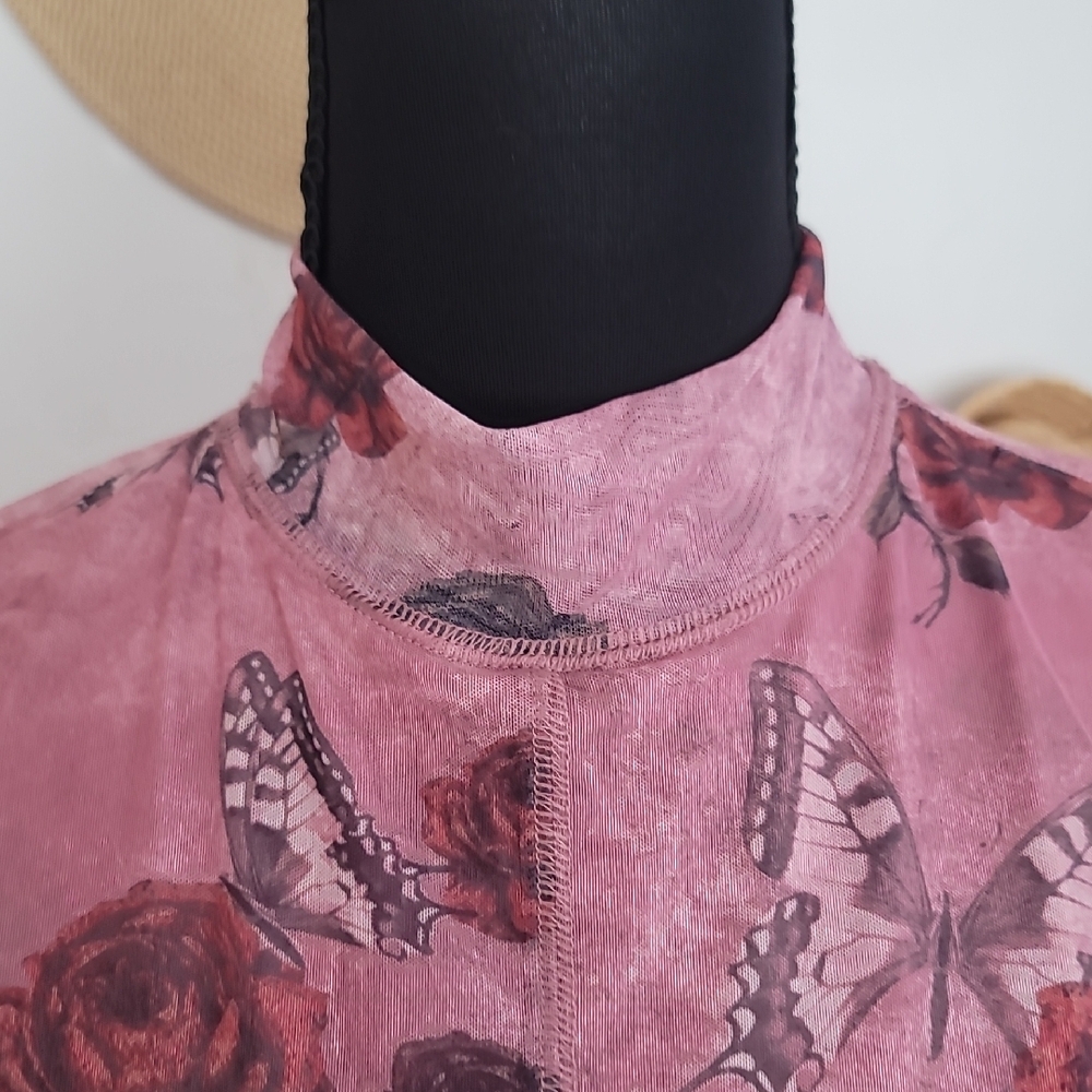 Forever 21 Long Sleeve Floral Dress in Mauve - Picture 3 of 13